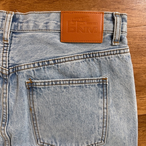 Prince Polly Women Sz 12 Light Blue Distressed Slanted Button Fly Ripped Jeans - Picture 5 of 14